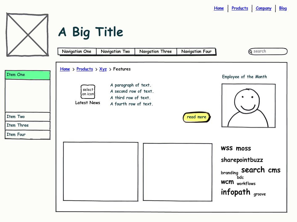 Balsamiq - SharePoint Mockup SharePoint Mockup using Balsamiq